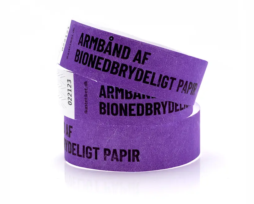 Armbånd af nedbrydeligt papir