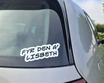 Bilklistermærker og streamers