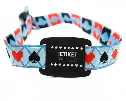Festivalarmbånd med RFID med hård plastplade