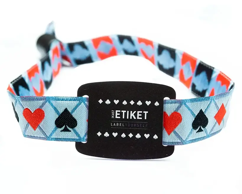Festivalarmbånd med RFID med hård plastplade