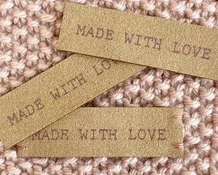 Imiteret ruskindslabels (Suede)