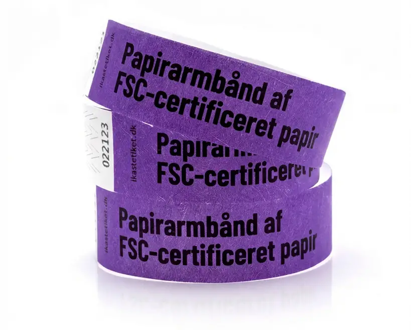 Papirarmbånd af FSC-certificeret papir