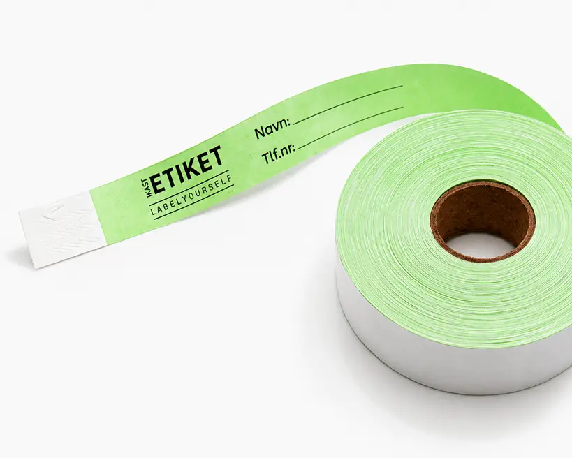 Papirarmbånd på rulle til dispenser