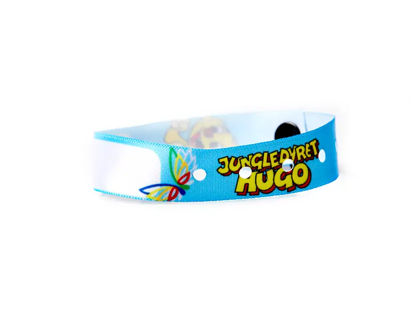 Satin stofarmbånd med tryk