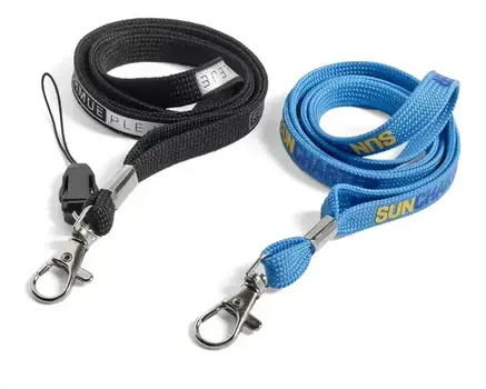 Tubestrikket keyhanger med silketryk