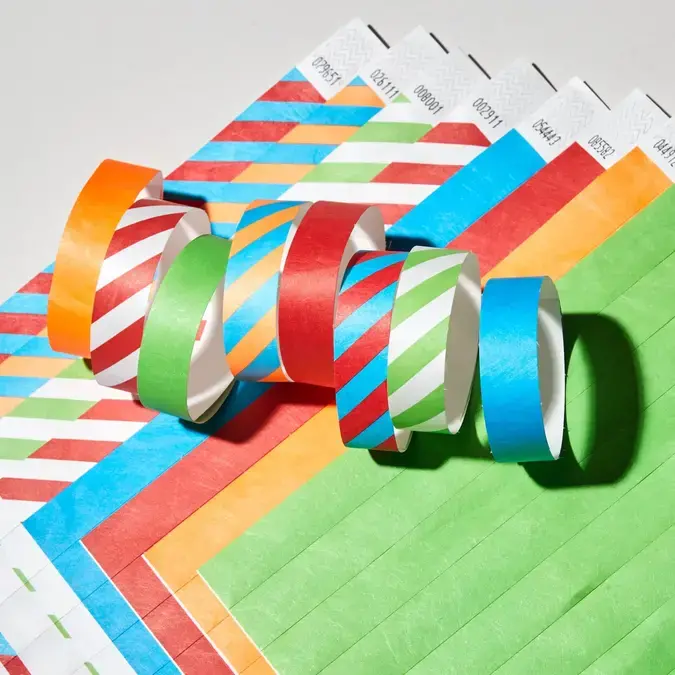100 pezzi di braccialetti di carta per eventi, braccialetti