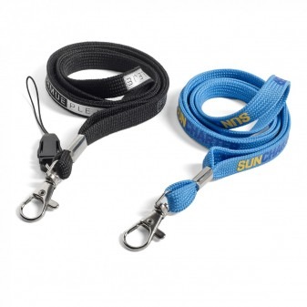 Tubestrikket keyhanger med silketryk