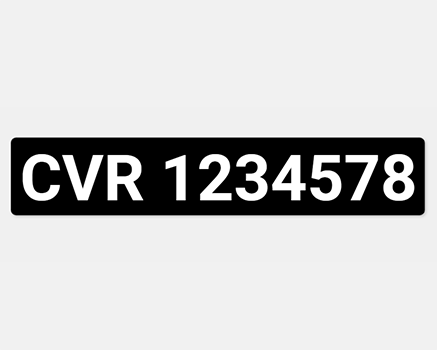 CVR klistermærke