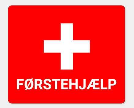 Førstehjælp klistermærke
