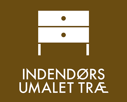 Indendørs umalet træ