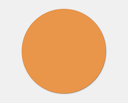 Orange rund etiket, Ø10mm