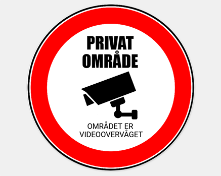 Privat område klistermærke