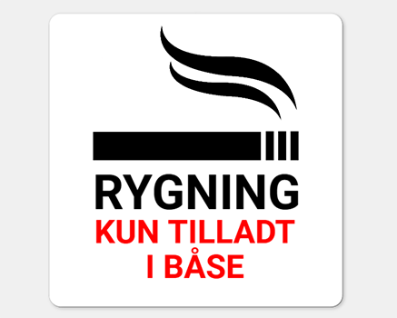 Rygning kun tilladt i båse - klistermærker