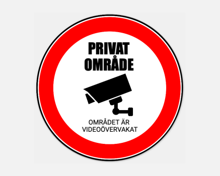 Privat område-klistermärke