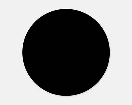 Sort rund etiket, Ø10mm