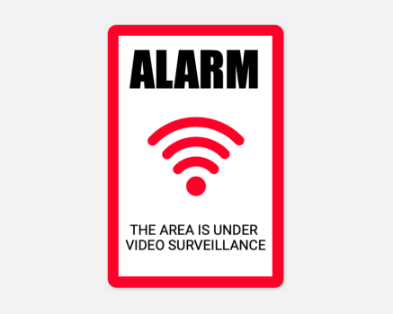Alarm sticker