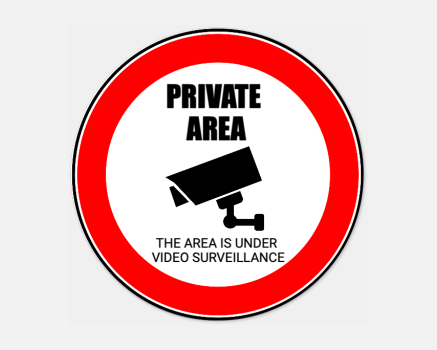 Private property sticker
