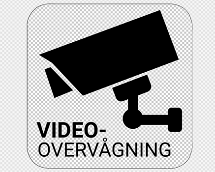 Video overvågning - transparent klistermærke