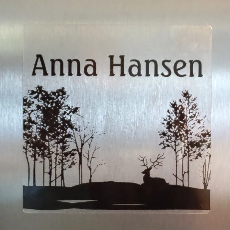 Gennemsigtigt postkasselabel