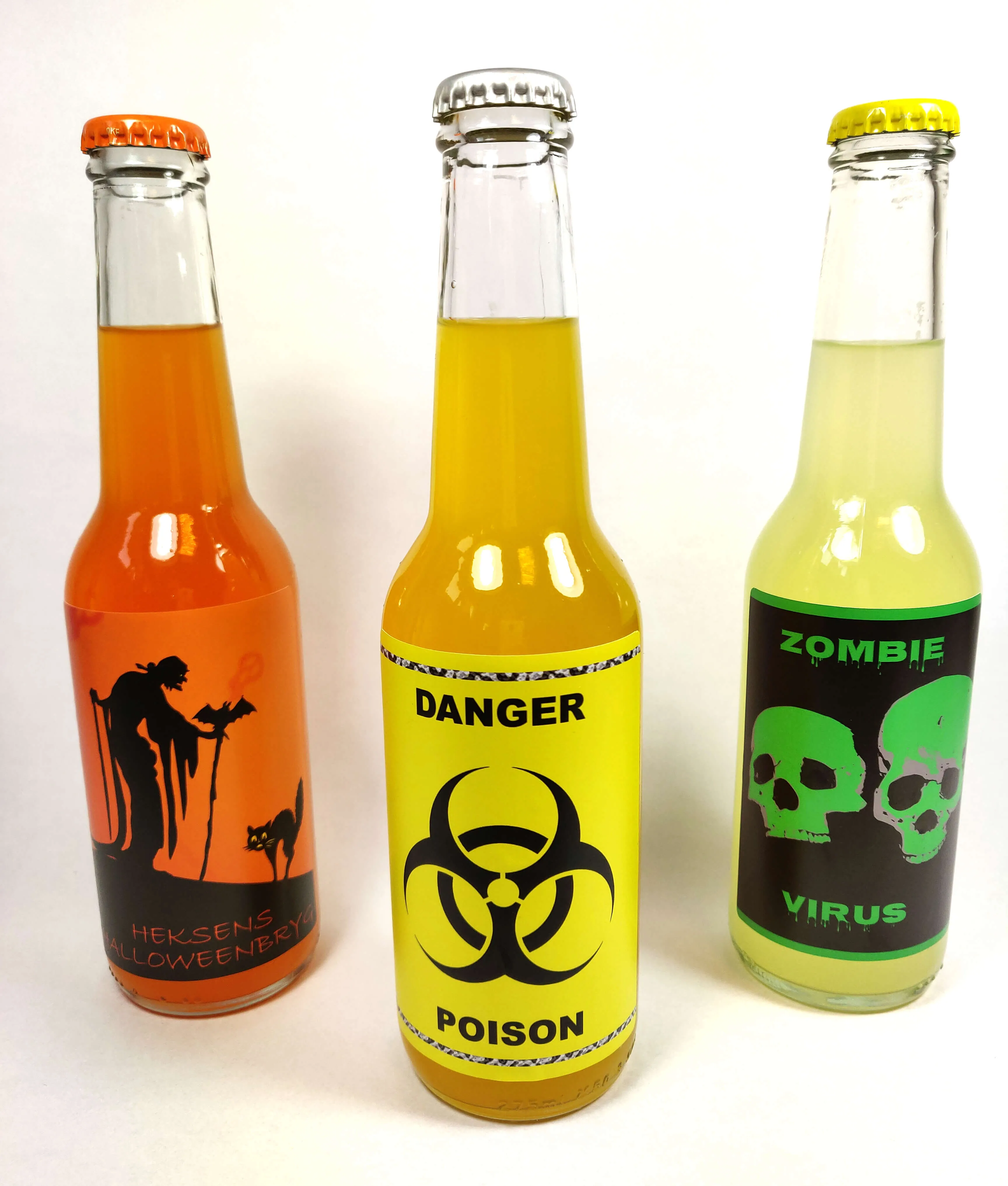 Sjove flaskeetiketter til Halloween
