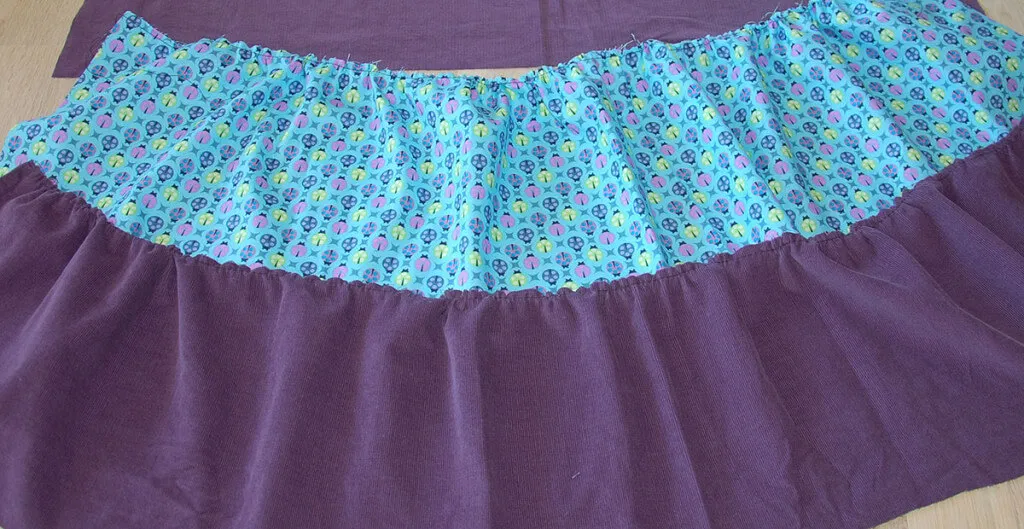 Stoffet rynkes sammen