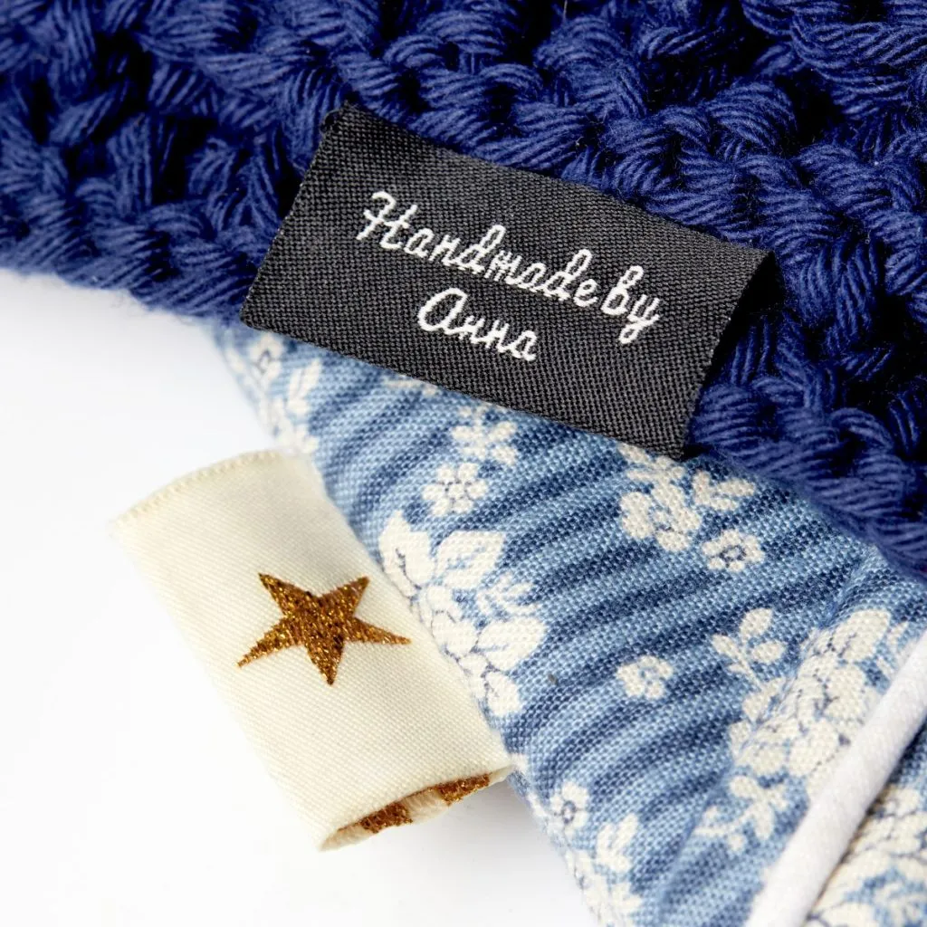 label med midtfold