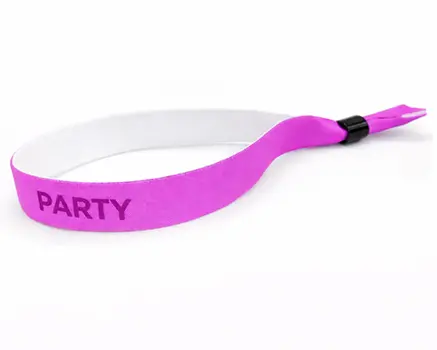 Syrenfarvet festivalarmbånd