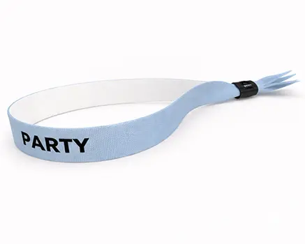 Blågrå festivalarmbånd
