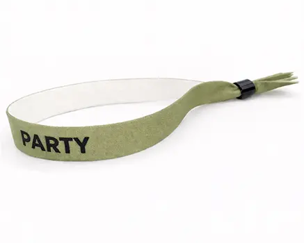 Festivalarmbånd i støvet grøn