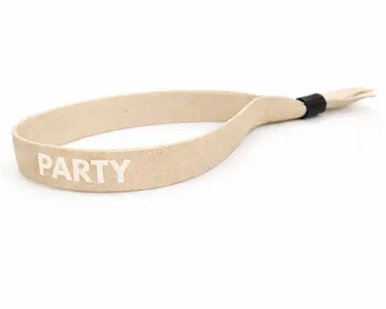 Sandfarvet festivalarmbånd