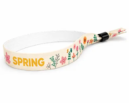 Festivalarmbånd med blomster i gule nuancer