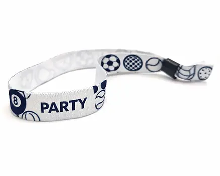 Festivalarmbånd med blå bolde