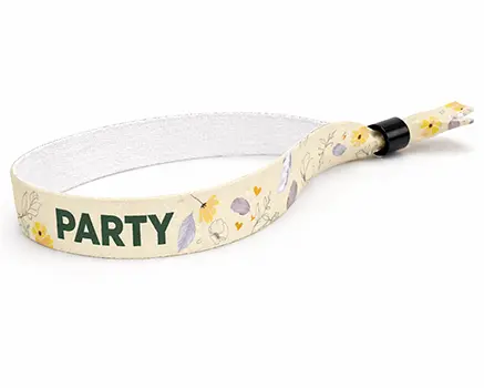 Gule festivalarmbånd med påskeliljer