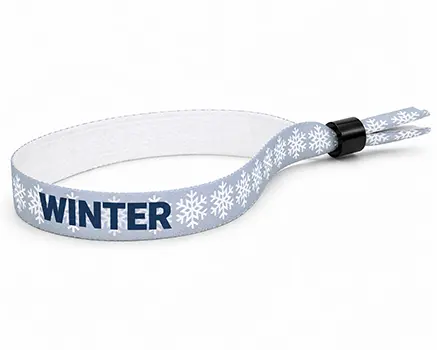 Lyseblå festivalarmbånd med snefnug