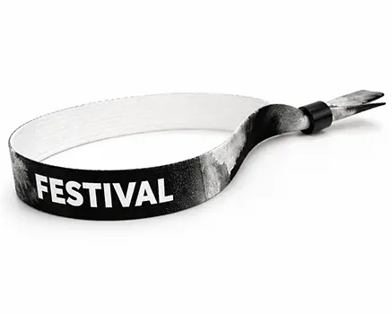 Tie dye festivalarmbånd sort