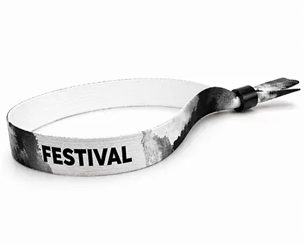 Tie dye festivalarmbånd hvid