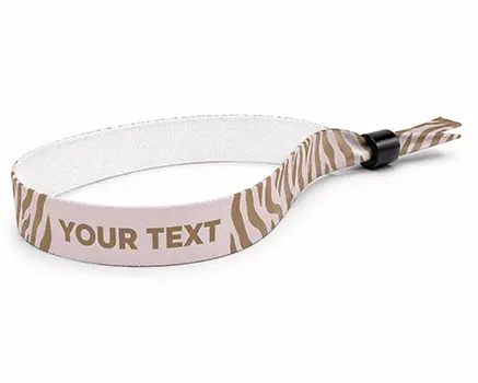 Zebrastribet festivalarmbånd i lyserøde toner