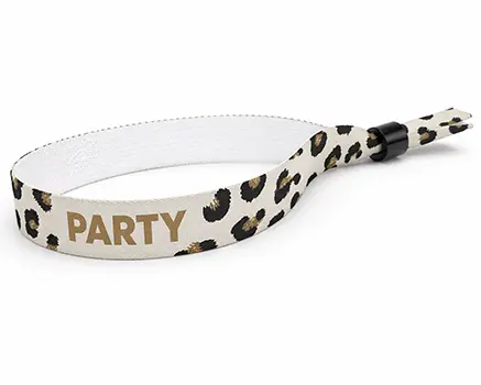 Leopardmønstret festivalarmbånd i brune nuancer