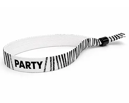 Stribet festivalarmbånd