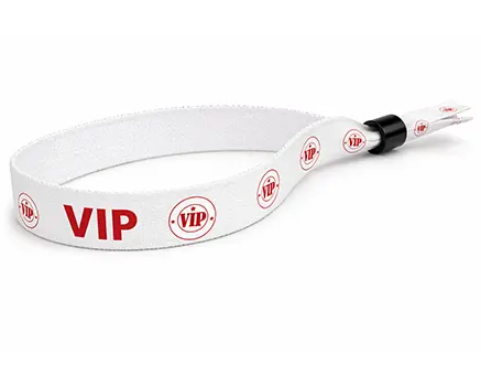 VIP festivalarmbånd med rød tekst