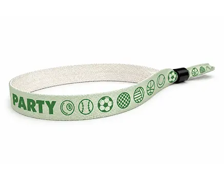 Grønne festivalarmbånd med bolde