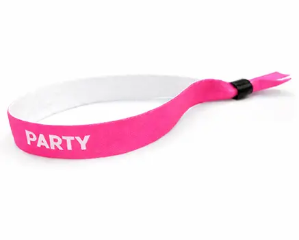 Neonpink festivalarmbånd